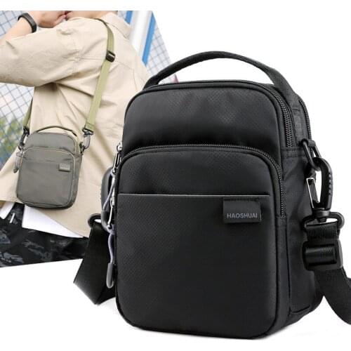 Fashion Small Men Nylon Crossbody Bag Street Travel Satchel Shoulder Messenger Bags