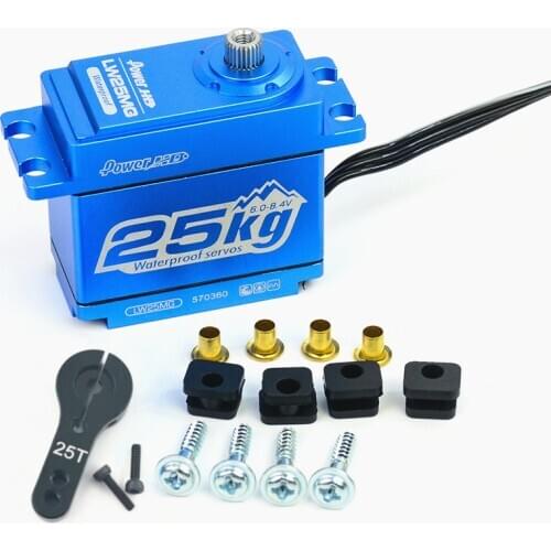 Power HD LW25MG full waterproof sevro with 25T servo arm High Torque Full Metal Tooth Digital Servo for TRX4 KM2 RC Car