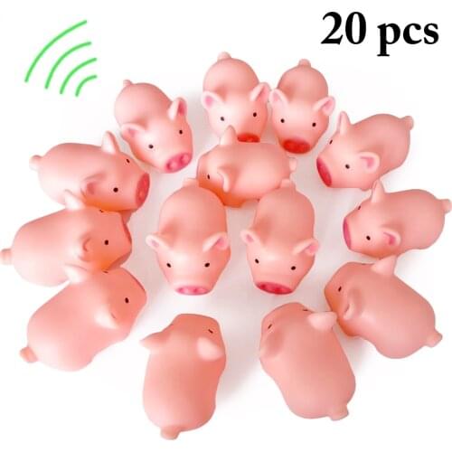 20PCS Pet Squeaky Toy Pig Funny Interactive Dog Teething Toy Pet Interactive Play Toy