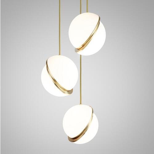 Modern minimalist half moon creative personality art living room bedroom restaurant study shop bar hardware chandelier