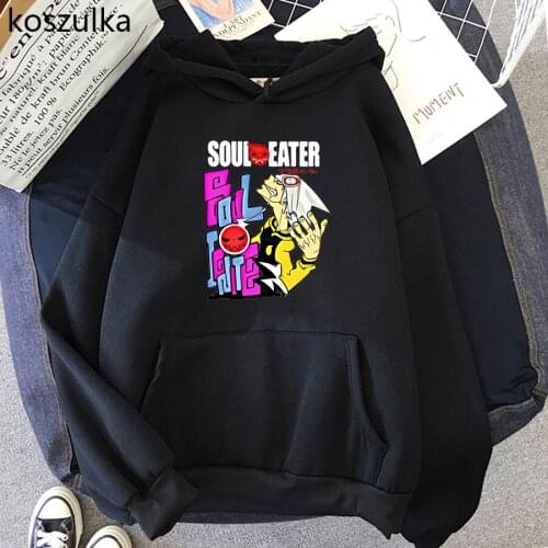 Japanese Anime Soul Eate Hoodies Sweatshirt Kawaii Moon Clothes Girl Aesthetic Hoodied Harajuku Cartoon Women Hoodie