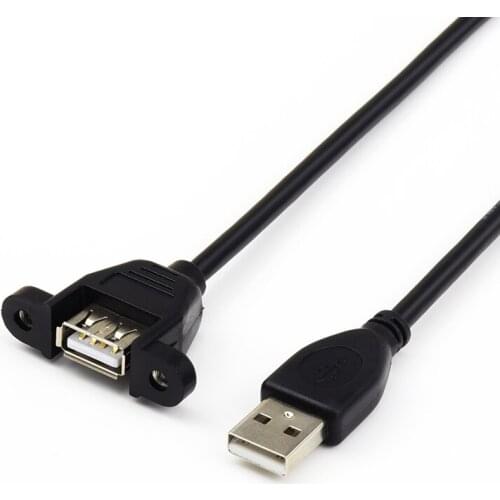 USB Extension Cable Male / Female to Female Copper Core Double Shield with Screw Hole 30CM 50CM 100CM 150CM 200CM 300CM