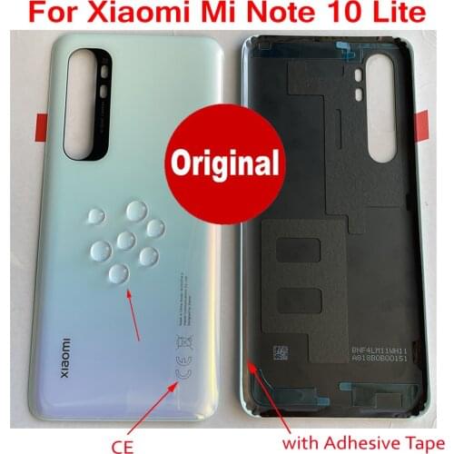 Original Best Note10 Lite Rear Housing Door Cover For Xiaomi Mi Note 10 Lite Back Battery Case Glass Lid Phone Shell with Tape