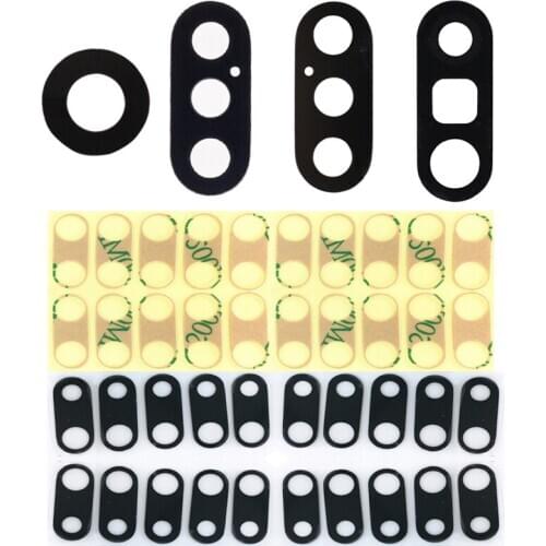 100sets/lot Back Camera Glass Lens for iPhone 7G 7 8 Plus x xs xr max Rear Cam Cover with 3M Sticker Adhesive Replacement Parts