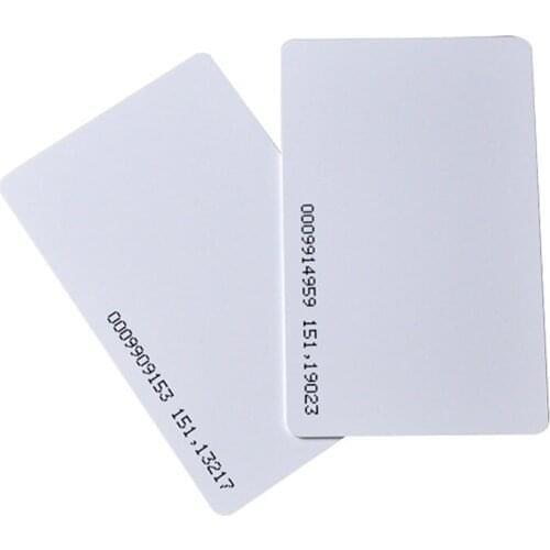 100pcs 125kHz TK4100 chip RFID Proximity ID Smart Entry Access Card with UID series number for personnel management