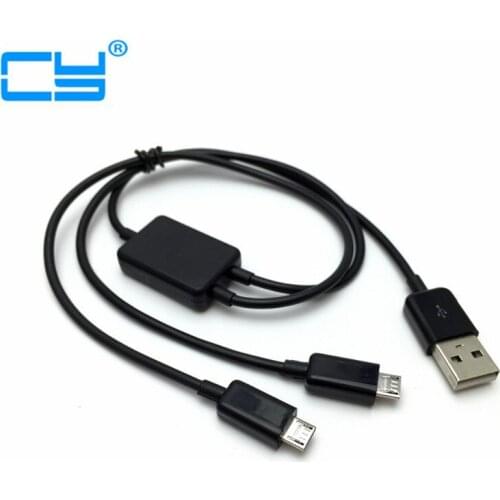 2 in 1 USB Cable 1 to 2 Micro USB Dual Plug Data Charging Cable For HTC Samsung Universal Micro Connectors