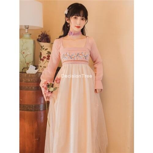2021 hanfu women improvement hanfu chinese waist dress ancient style chinese costumes style asian dress ancient princess dress