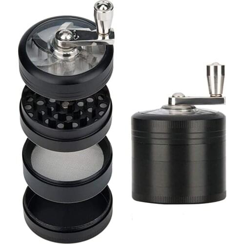 4-Layer Mini Metal Tobacco Grinder Herb Spice Grinder Alloy Grinder Herbal Tobacco Hemp Pepper Pot Spice Mill Grinder Crusher