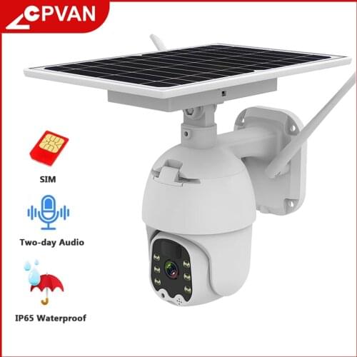 4G SIM Card 1080P HD Solar Panel Outdoor IP Camera Smart Home Alarm Long Standby PTZ Night Vision Video Surveillance CCTV Camera