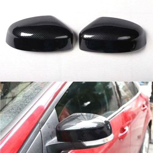 ABS Carbon Fiber Style Car Rear View Mirror Cover Trim Styling For Ford Focus 2012 New Exterior Auto Molding
