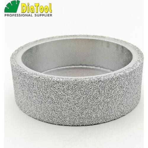 DIATOOL 75mmx25MM diamond profile wheel edge grinding discs Vacuum Brazed Diamond grinding wheel