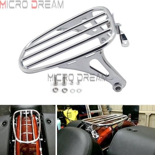 For Harley Softail Heritage Classic FLHC 114 FLHCS Deluxe FLDE 2018-up Steel Solo Seat Luggage Carrier Support Shelf Frame Rack