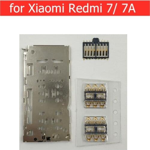 For Xiaomi Redmi 7/ 7A SIM Card Reader Card Slot Tray Holder Connector Socket Repair Spare Parts