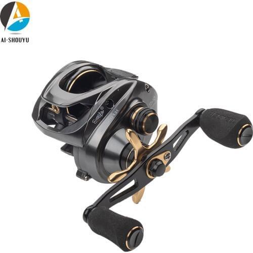 AI-SHOUYU Preservative Baitcasting Fishing Reel 7-Stage Centrifugal Brake System Max Drag 12.5kg for Saltwater NMB 10+1BB 6.3:1