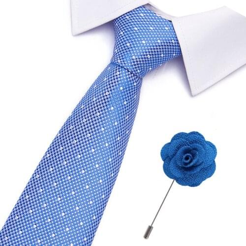 Men Ties luxury Mens Fashion flower Skinny Stripe 7cm Neckties Gravata Jacquard Tie Business Men Wedding Dress Shirt Accessories