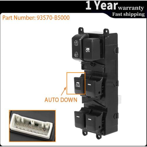 For KIA FORTE 2014 2015 2016 2017 2018 Car Driver Side Window Lifter Regulator Control Switch Console 93570-B5000 93571-A7000