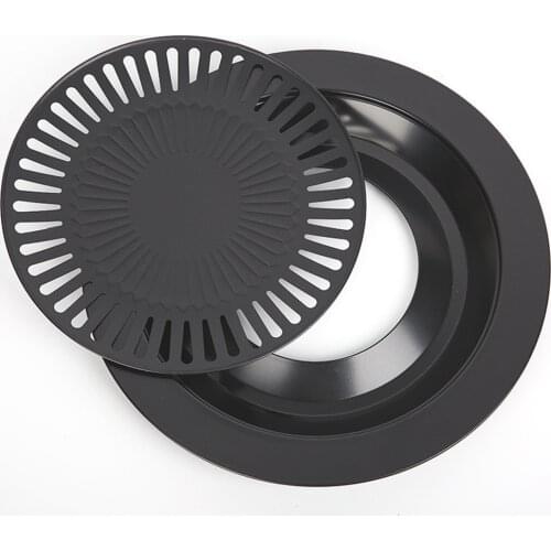 Barbecue Disc Non-Stick Korean Barbecue Plate Iron Plate Home Outdoor Picnic Smokeless Grill Barbecue Tool Non-Stick Pan BBQ