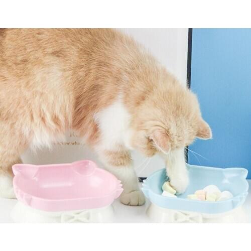 Cat Bowl dog bowl drinking water bowl food bowl anti-overturning food bowl Bowl protection cervical vertebra kitten pet supplies