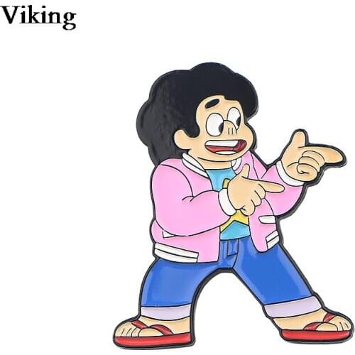 Cartoon Badges Enamel Brooches Alloy Metal Pin Hat Tie Collar Pins Funny Badge for Jacket Uniform T-shirt Unisex Jewelry G0843