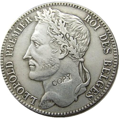 Belgium A Set Of(1832-1849) 9pcs leopold Premier Roi Des Belges 5 Francs Copy Coins