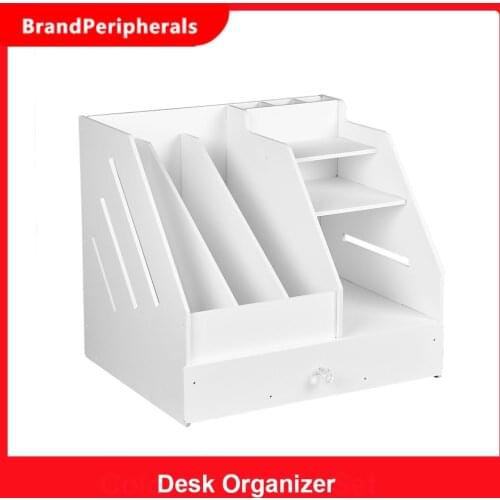 Book Magazine Holder Desk Organizer Stationery Storage Stand Shelf Rack Desktop File Rack Storage Artifact Multi-layer
