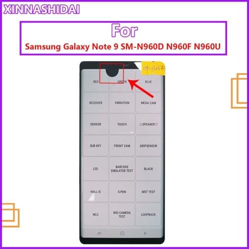 For 6.4'' LCD Note 9 SAMSUNG GALAXY Note 9 Lcd Display N960D N960F LCD Touch Screen with line