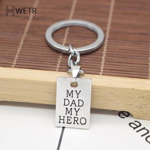 Dad Father Gifts Keychain My Dad My Hero Keychain Father Day Birthday Gift