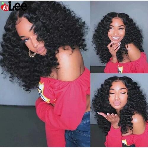 AliLee Loose Wave Wig Lace Frontal Wig Peruvian Hair Pre Plucked Transparent Lace Front Human Hair Wigs 30 Inch For Black Women