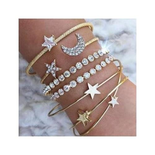 Star Bracelet Charms Women Jewelry Pulseras Mujer Sieraden Chain Lgbt Accessories Matching Bracelets for Girls Schmuck