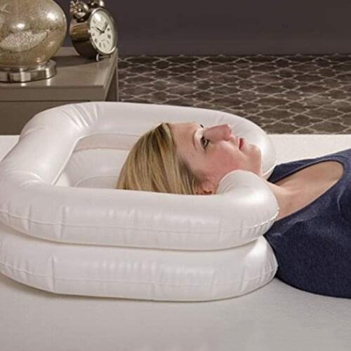 Portable Hair Washing Basin For The Disable Inflatable Shampoo Basin Tub Bed Rest Nursing Aid Sink Travel Shampoo Basin Sink