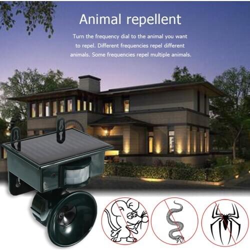 Professional Ultrasonic Bird Animal Repellent Device Insect Intelligent Repeller Mosquito Cats Dogs Repellent Instrument