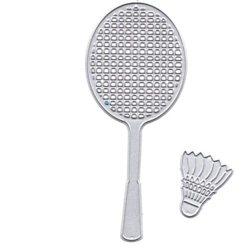 Badminton Racket Metal Cutting Dies Stencil DIY Scrapbooking Album Stamp Paper Card Embossing Crafts Decor