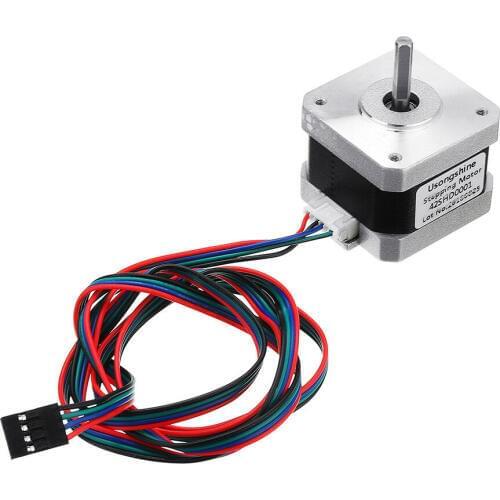 Nema 17 Stepper Motor Bipolar 4 Leads 34Mm 12V 1.5 A 26Ncm(36.8Oz.In) 3D Printer Motor 42Shd0001