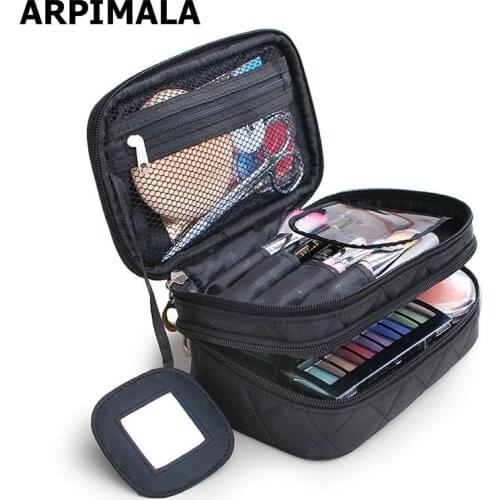 ARPIMALA Luxury Cosmetic Bag Professional Makeup Bag Travel Organizer Case Beauty Necessary Make up Storage Beautician Box