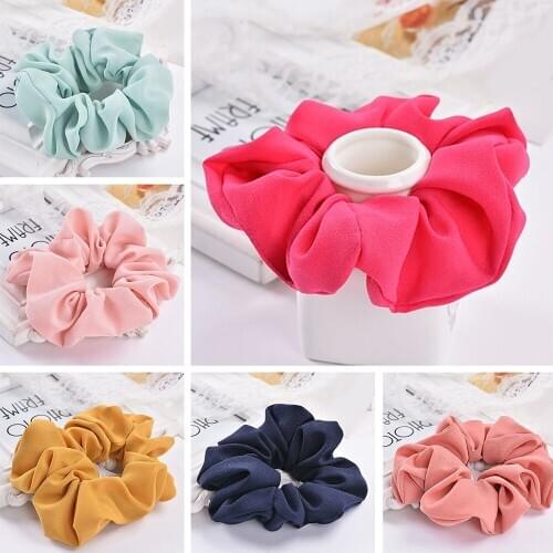 Lady Elastic Pure Color Hair Scrunchie hair Ring Sports Dance Soft Charming Scrunchies womens headwear hair accessories