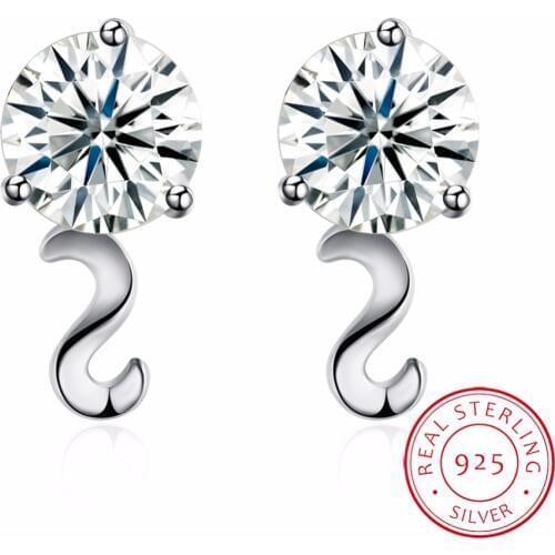 Fashion trend earrings new popular earrings S925 sterling silver jewelry womens wedding jewelry AAA zircon earrings