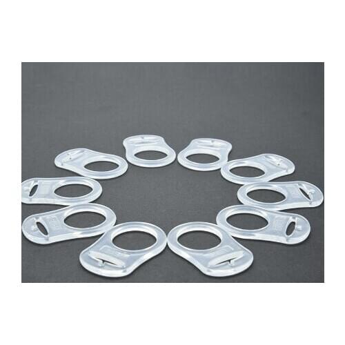 10Pcs Silicone Adapter Rings Baby Pacifier Ribbon Clips D1Q3