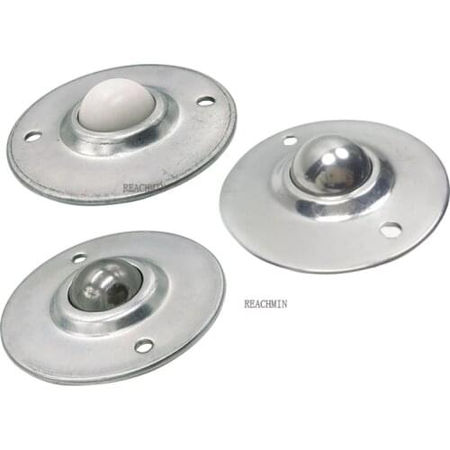 2Pcs/Lot 304 Stainless steel Nylon Ball Caster Roller Ball Bearing Transfer Bearings Universal Castor UFO Disc