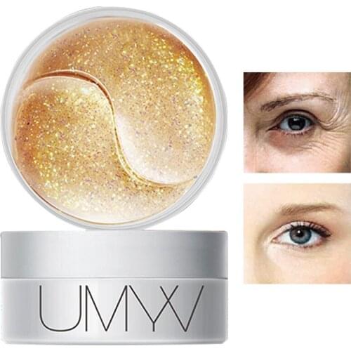 60Pcs=30Pair Eye Mask Moisturizing Remove Wrinkles Anti-Aging Firming Eye Bags Brighten Centella Asiatica Face Skin Care 80g