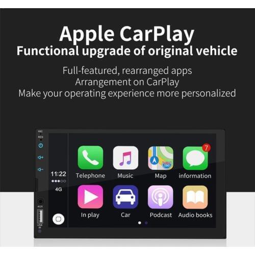 7 Inch 2 DIN MP5 Car Player Bluetooth Touch Screen Stereo Radio Rear View Camera Supports Car Play For Android Image Connection