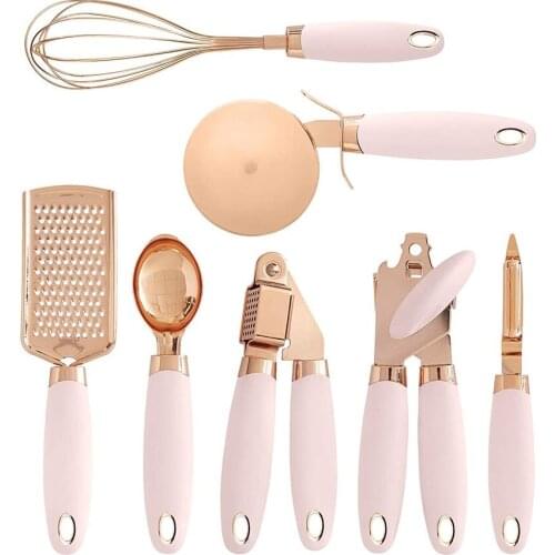 7pcs Garlic Press Pizza Cutter Kitchen Gadget Set Can Opener Potato Cooking Kitchenware Kitchen Accessories