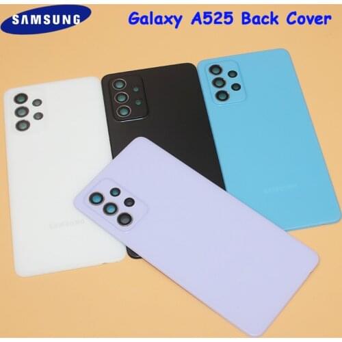 A52 Back Housing Cover New Original Samsung Plastic Phone Replacement Repair Parts Shell For Galaxy A52 4G A525 With Camera Lens