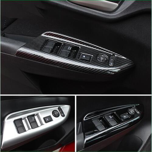 Accessories For Honda Jazz Fit GK5 2014 2015 2016 Interior Handle Window Lift Switch Armrest Panel Cover Trim Car styling LHD