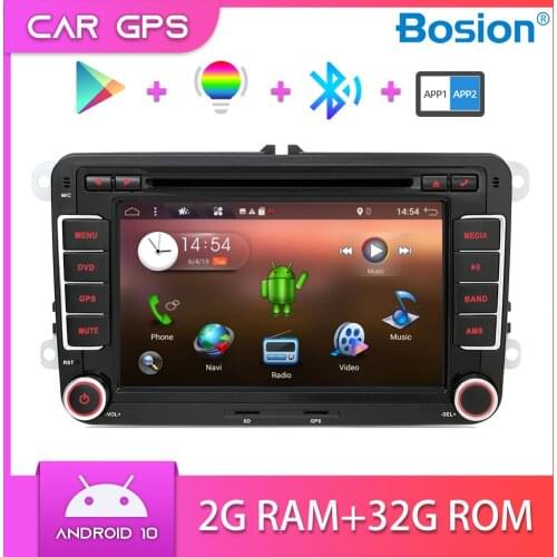 Car Radio 2 Din DVD GPS For Volkswagen Polo Golf Passat Jetta MK5 MK6 B6 B7 Eos Bettle Seat Skoda Android 10.0 WIFI RDS USB DAB