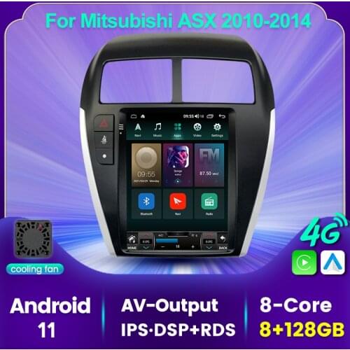 Android 11 6+128G 4G LTE Car Radio Multimedia Player Navigation GPS For Mitsubishi ASX 2010 -2016 Cooling Fan WIFI IPS DSP