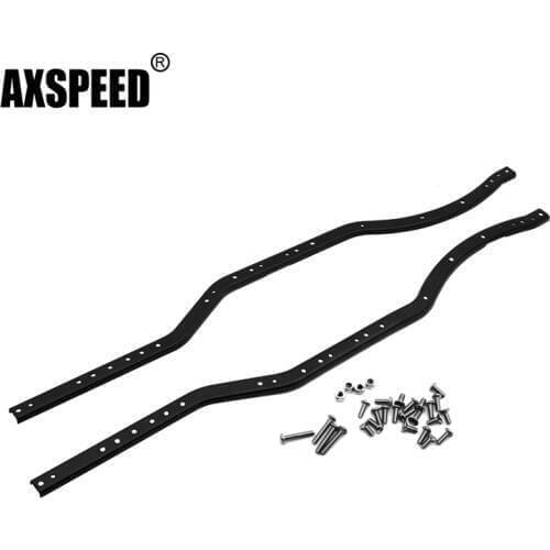 AXSPEED 1Set Steel Chassis Frame Rail Sets for Axial SCX10 II 90046 1/10 RC Crawler Car Update Part