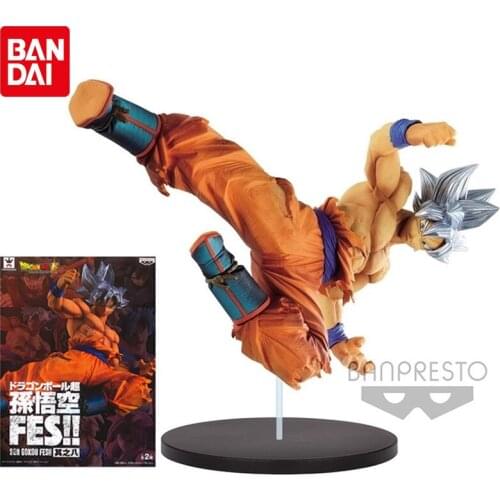 Bandai Dragon Ball Anime Figure BANPRESTO FES 8 White Hair Son Goku Genuine Model Peripheral Collection Decoration Children Toy