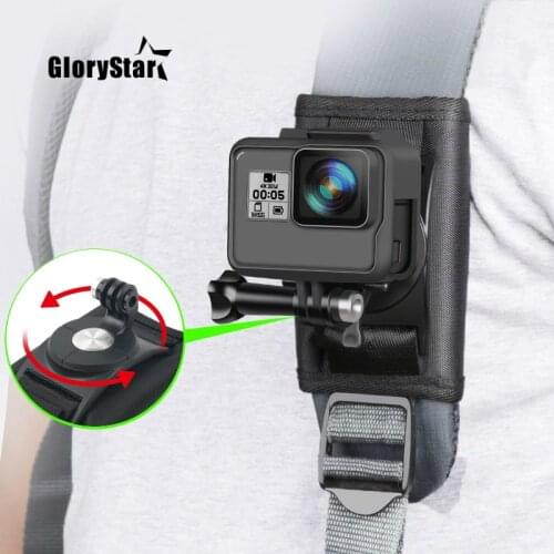 360 Degree Rotation Quick Release Backpack Belt Button Mount Buckle Clip Adapter for Gopro Hero 8/7/6/5/4/3 Xiaoyi Action Camera