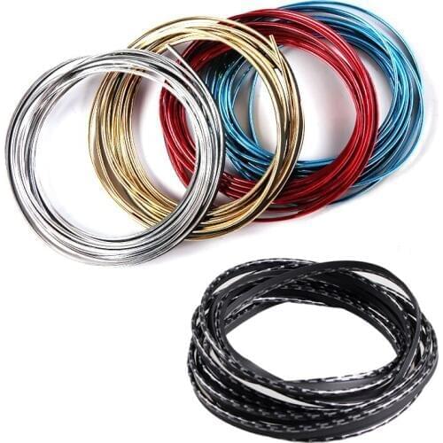 For Audi BMW VW Golf Mazda Honda Nissan Interior Mouldings 5M Door Panel Edge Center Control Dashboard Protector Strip Stickers