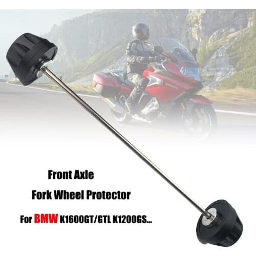 For BMW K1600GT K1600 GTL K1200GT K1200R K1200S K1200 sport K1300GT Motorcycle Front Axle Fork Wheel Protector Crash Slider Pad